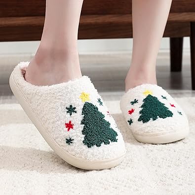 Christmas Slippers with Tree Patent