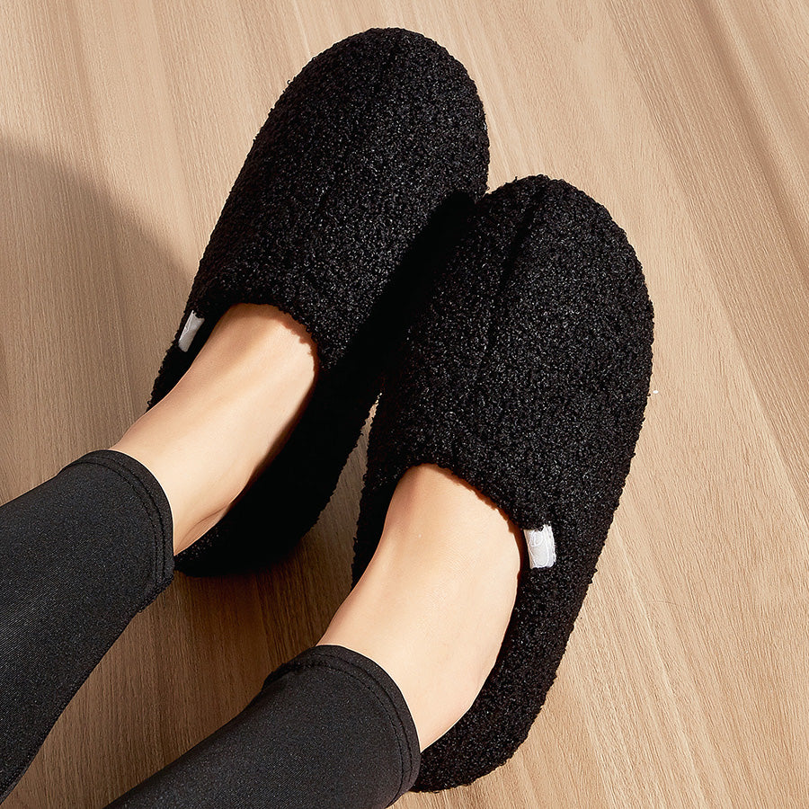 Women Casual Fluffy House Slippers with Polar Fleece Lining