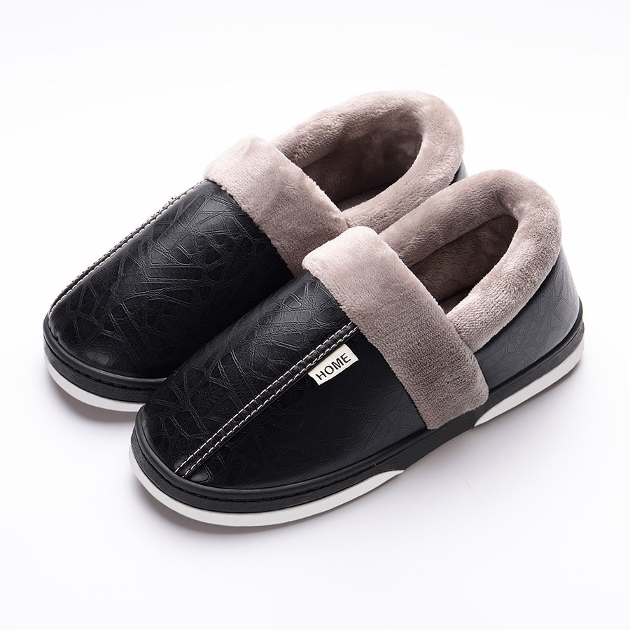 Waterproof Slippers Womens with PU Leather