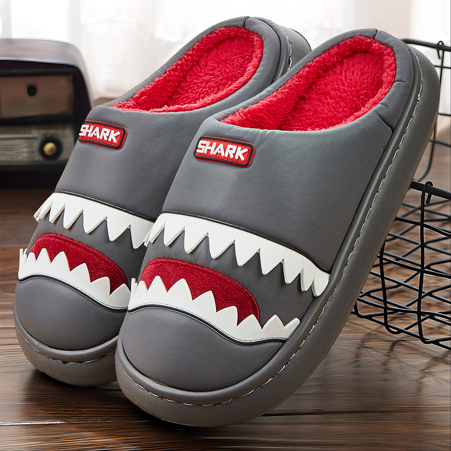 Cute Fluffy Shark Slippers