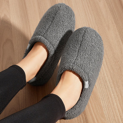 Women Casual Fluffy House Slippers with Polar Fleece Lining