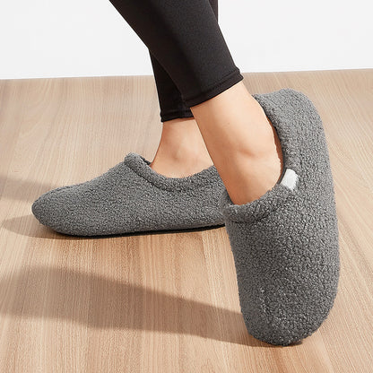 Women Casual Fluffy House Slippers with Polar Fleece Lining