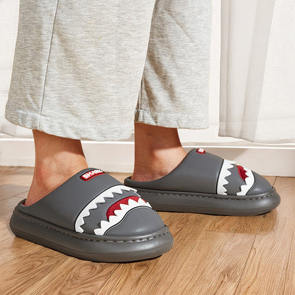 Cute Fluffy Shark Slippers