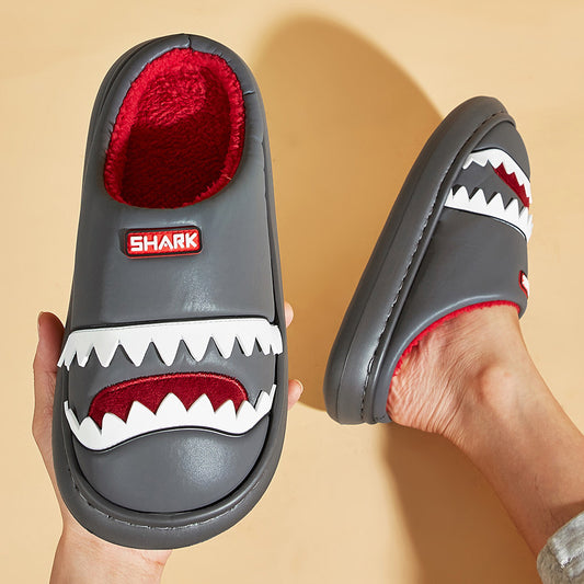 Cute Fluffy Shark Slippers