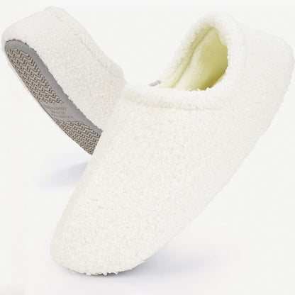 Women Casual Fluffy House Slippers with Polar Fleece Lining