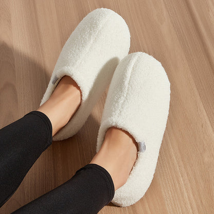 Women Casual Fluffy House Slippers with Polar Fleece Lining